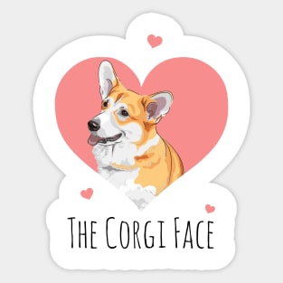 Corgi Face Funny Dog Lover Gifts Sticker